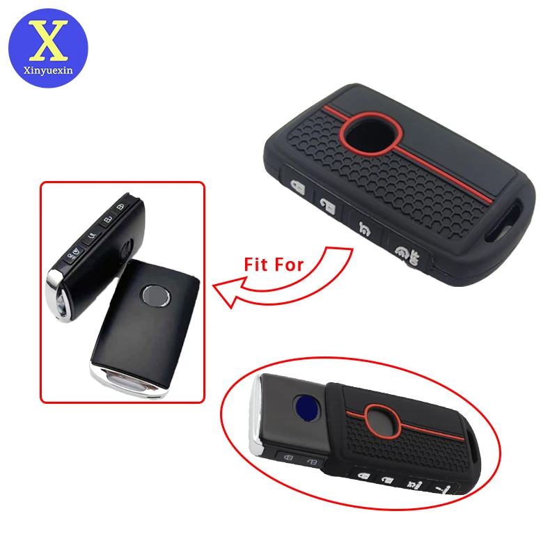 Xinyuexin Silicone Key Cover for Mazda 3 6 Alexa CX30 CX-4 CX5 CX-5 CX8 CX-8 CX-30 CX9 CX-9 Smart Key Case 4 Button 2 Pcs/lot