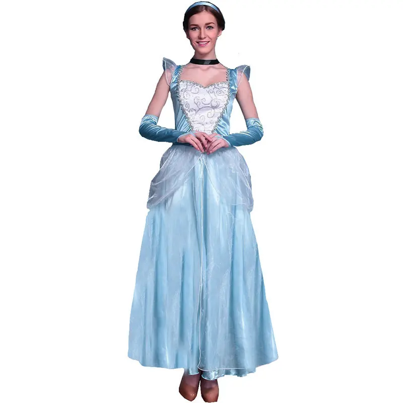 

Halloween Purim Party Role Play Party Princess Dress Sexy Elsa Queen Adult Women Cosplay Flowery Fancy Gown Costume