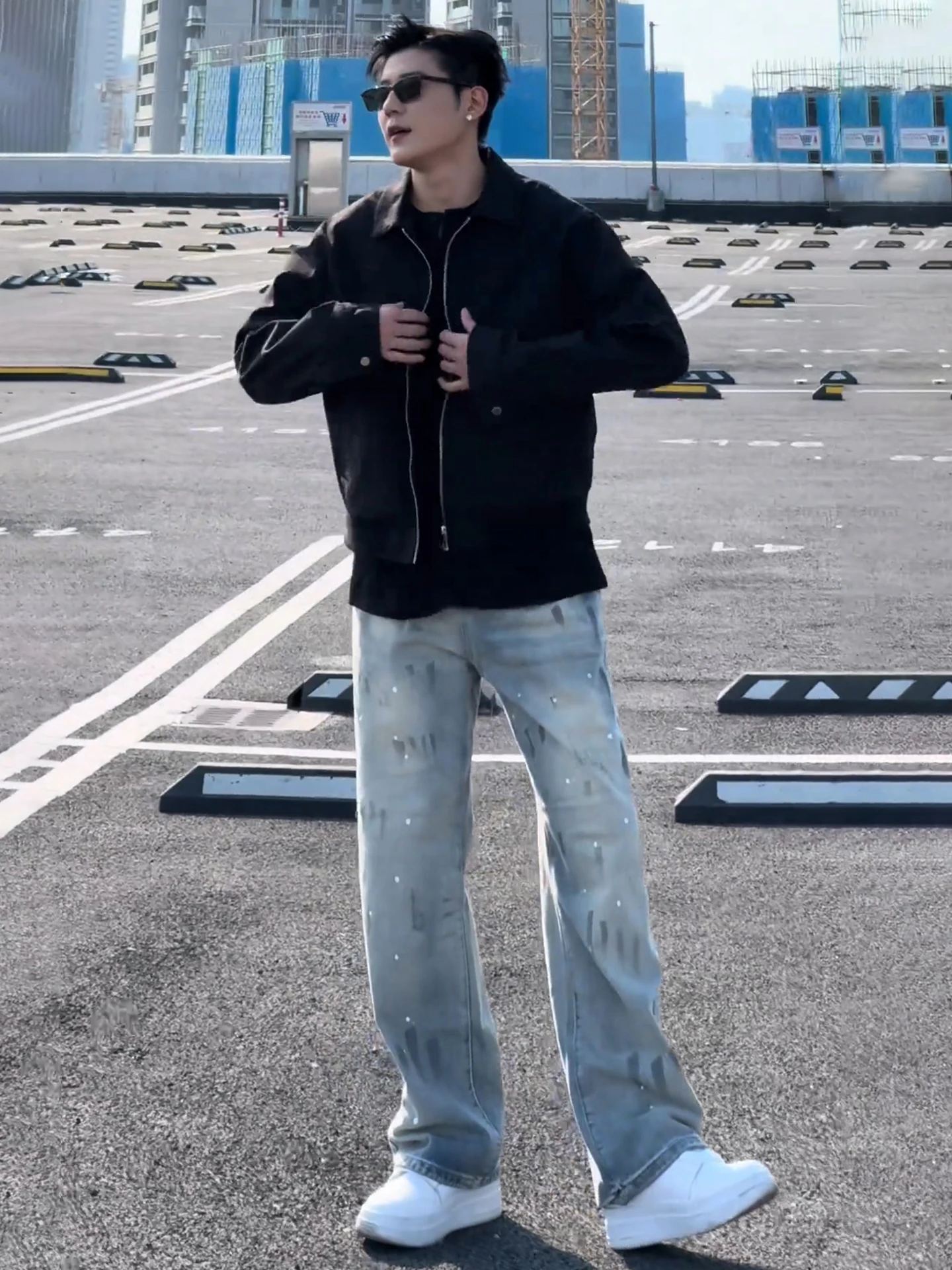 

Мужские джинсы-клеш из денима в американском стиле, осенние, с высокой талией, удлиненные, облегающие, повседневные