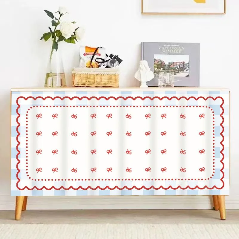 VIKAMA Geometric Kids Cabinet Curtain, Dustproof Wardrobe Door Curtain for Bookcase Dorm Room Bedroom Decor