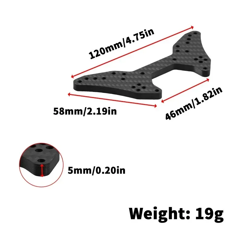 Tour de choc avant et arrière en Fiber de carbone, pièces pour 1/7 ARRMA INFRACTION 6S BLX LIMITLESS ALL-ROAD V2
