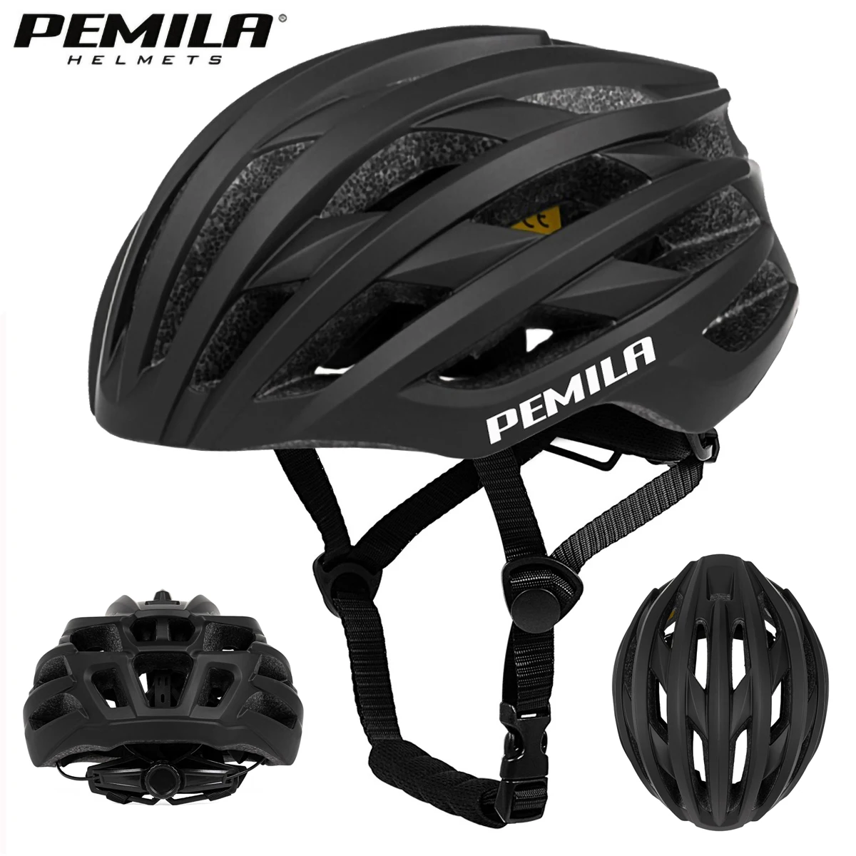 PEMILA NEW Road Bike Helmet Ultralight Mountain Carbon Streaks MTB Cycling Riding Helmet Men Women Outdoor Sports Bicycle Helmet