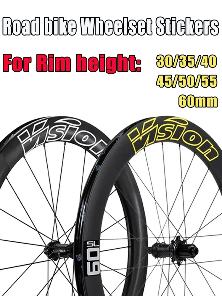 AliExpress Stickers For 700C 45SL/60SL  Road bike wheelset Rim height 35/40/45/50/55/60mm Rim Decals Bicycle Stickers Cycling Accessories