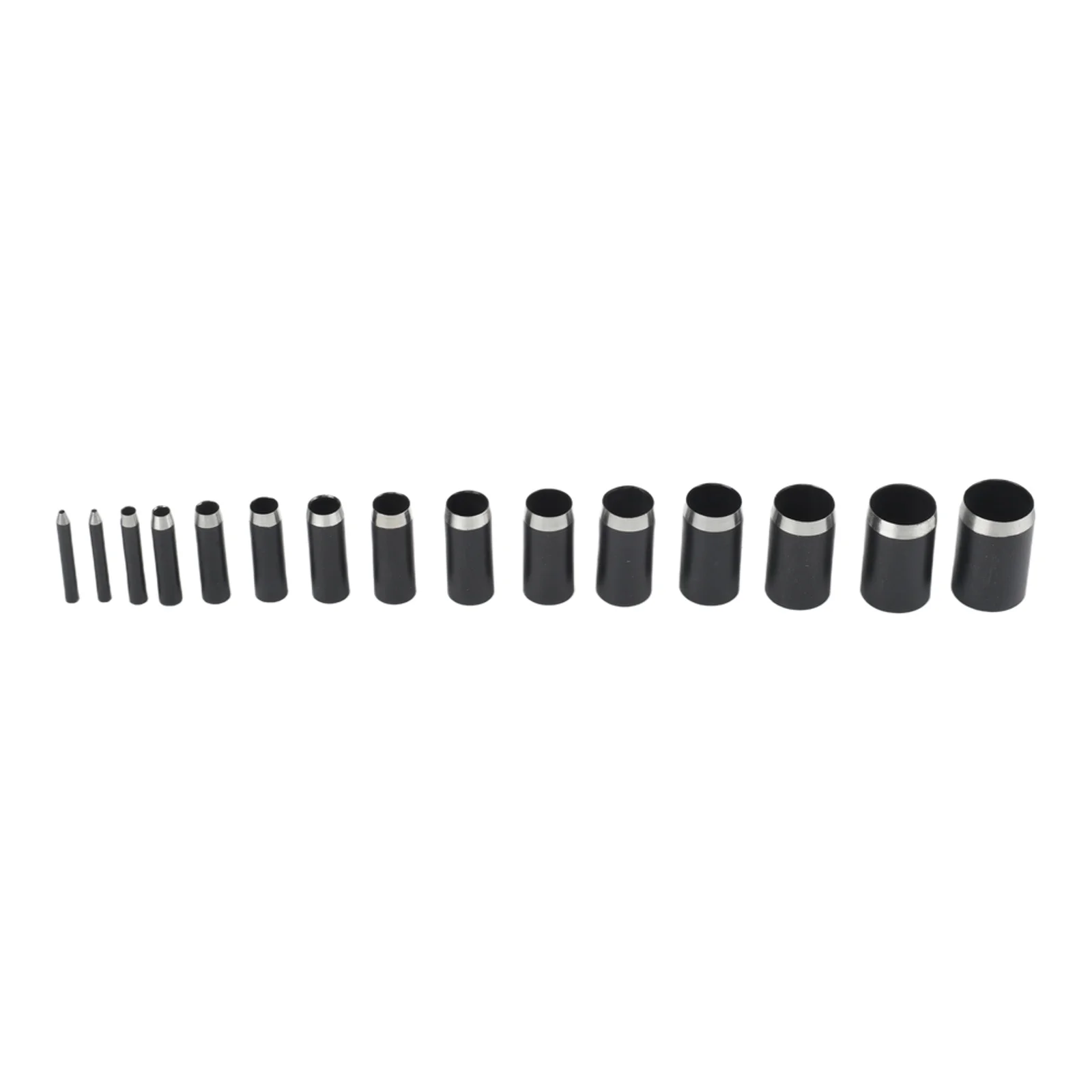 High Carbon Steel Hollow Punch Tool For Bag Corners 15-Piece Set Efficient Leather Processing Precision Punching