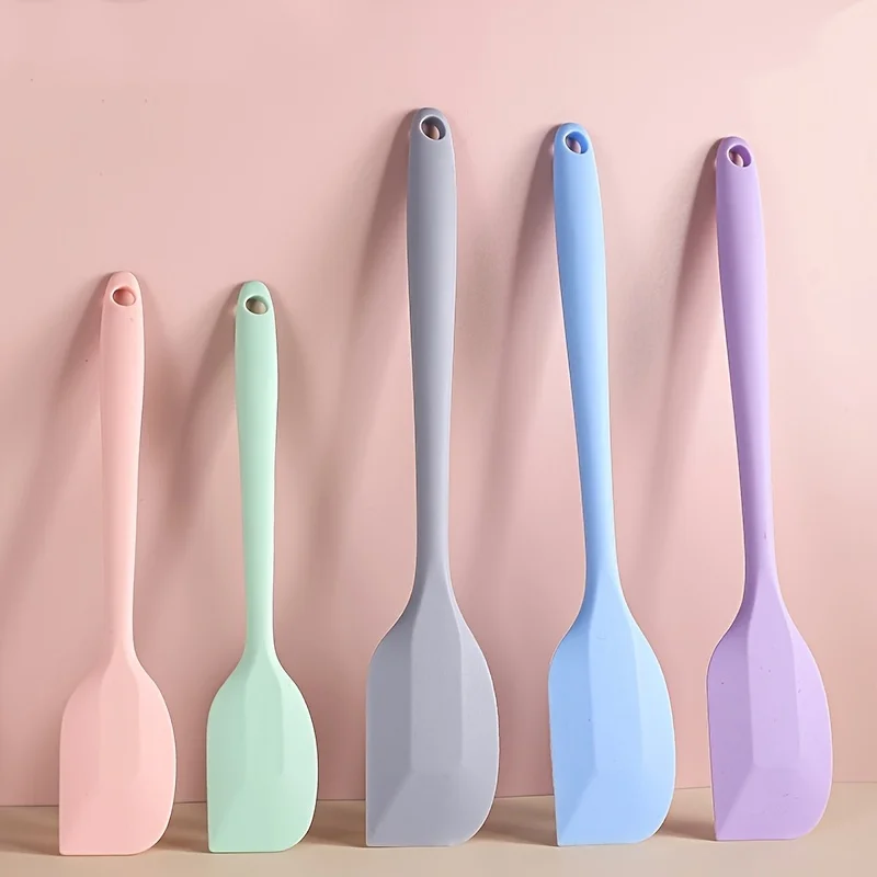 Espátula translúcida para hornear, herramienta de silicona para crema, Mini espátula para hornear, raspador de utensilios de cocina resistente al calor