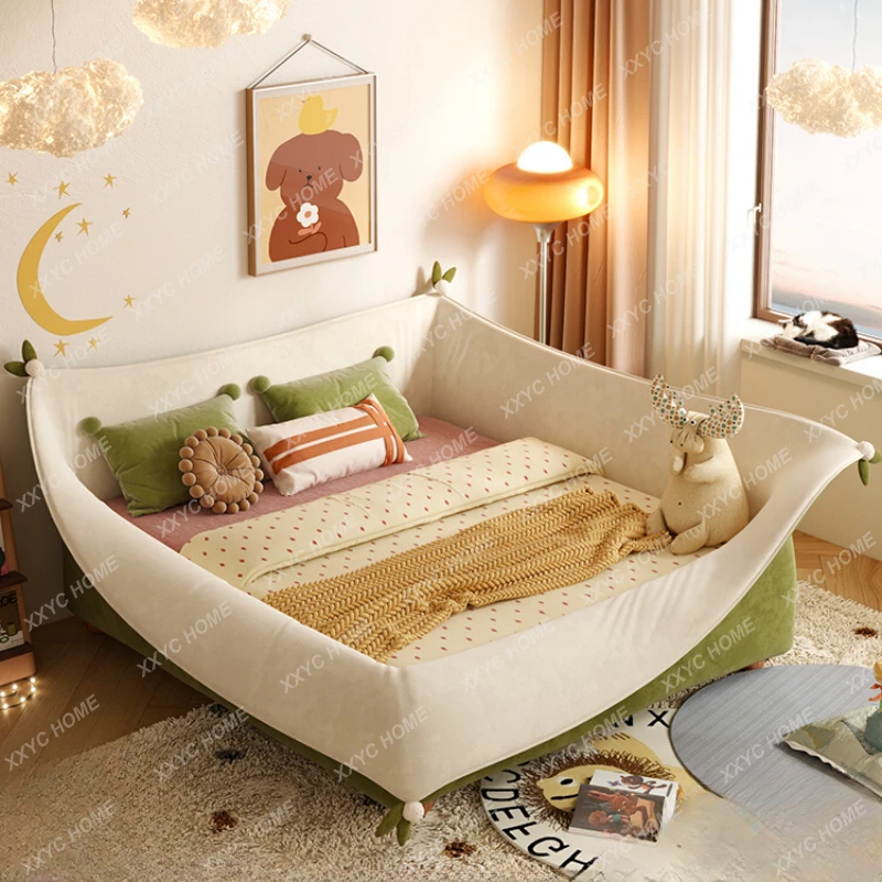 Children Harness Guardrail Simple Modern Fence Small Bed Bedroom Boy Bed Bird Nest Girl Princess Bed