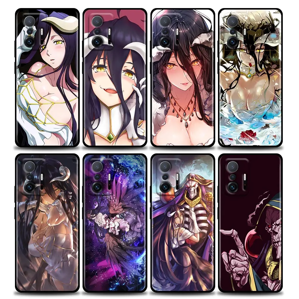 Game Albedo Overlord Art Anime Case For Xiaomi Mi 11 Lite 5G NE 11T 11X 12 Pro Cases Fundas Poco X3 M3 F3 M4 Pro Soft Cover