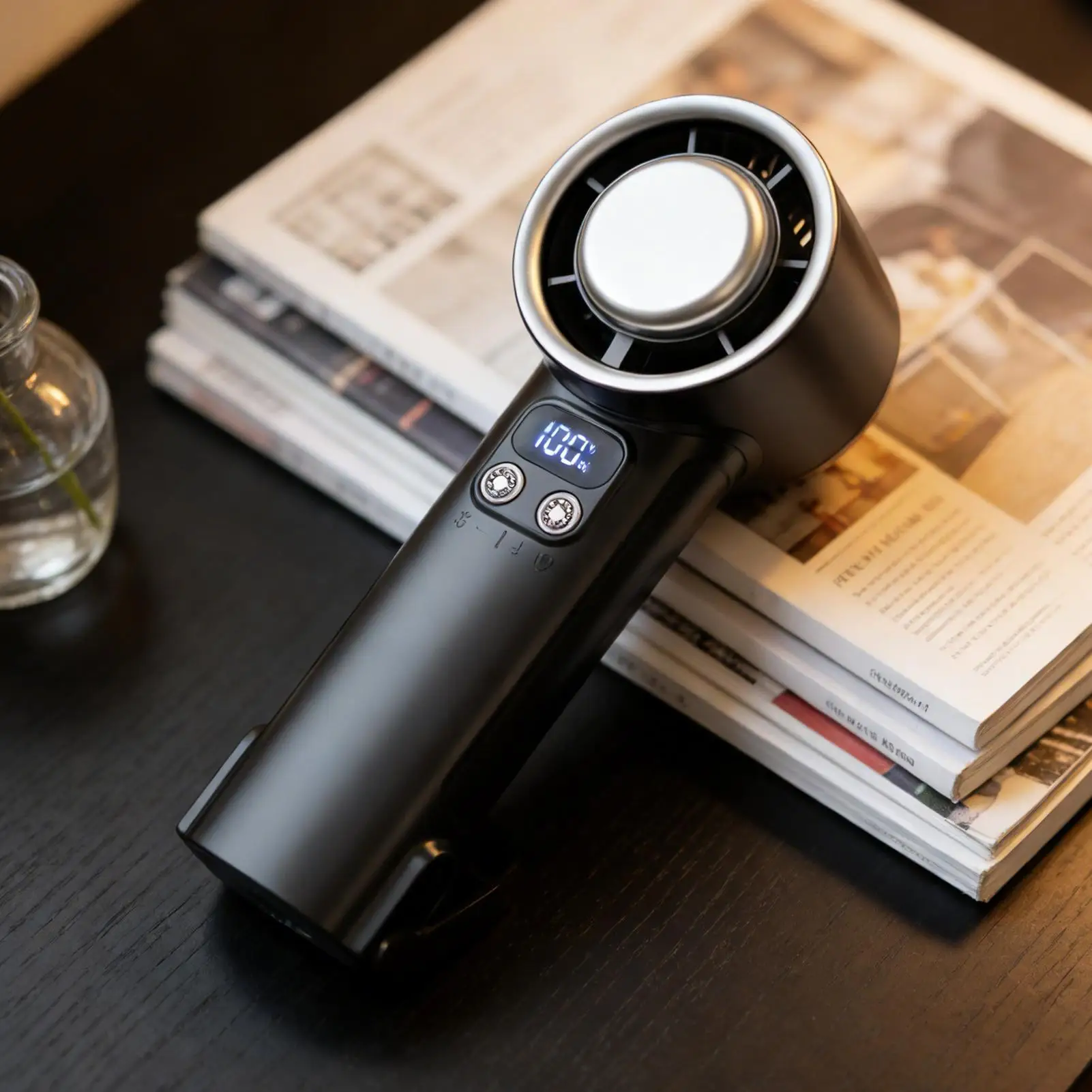 

Портативный вентилятор с 100 скоростями, мощным воздушным потоком, цифровым дисплеем, перезаряжаемый, 4000 мАч, мини-вентилятор для путешествий, отпуска, круизов