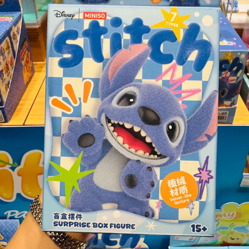 

MINISO Disney Stitch Fury Adventure Series слепая коробка плюшевая кукла Mystery Box аниме периферийные устройства для фильмов игрушка-сюрприз праздничный подарок