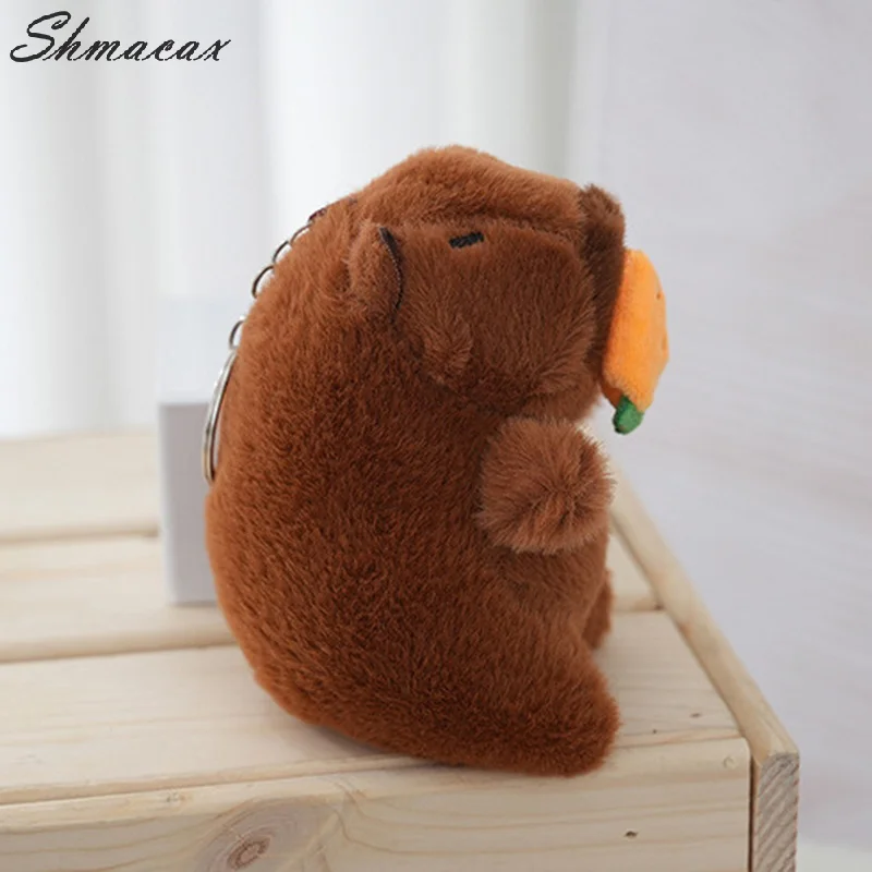 12cm niedlichen Capybara Schlüssel bund Plüsch Spielzeug Puppe Auto tasche hängen Anhänger Cartoon Plüsch Kapila Schlüssel bund Puppe Desktop-Ornamente