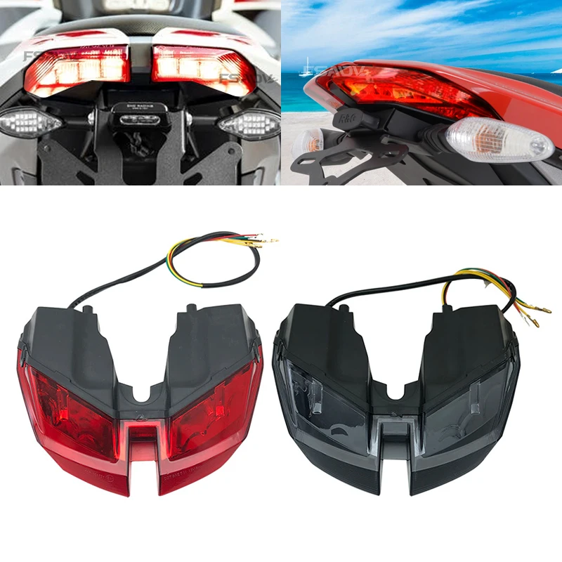 

For DUCATI Hypermotard 821 939 LED Rear Brake Taillight 950 SP 2012-2021 Motorcycle Tail Light Brake Turn Signal Tail Light