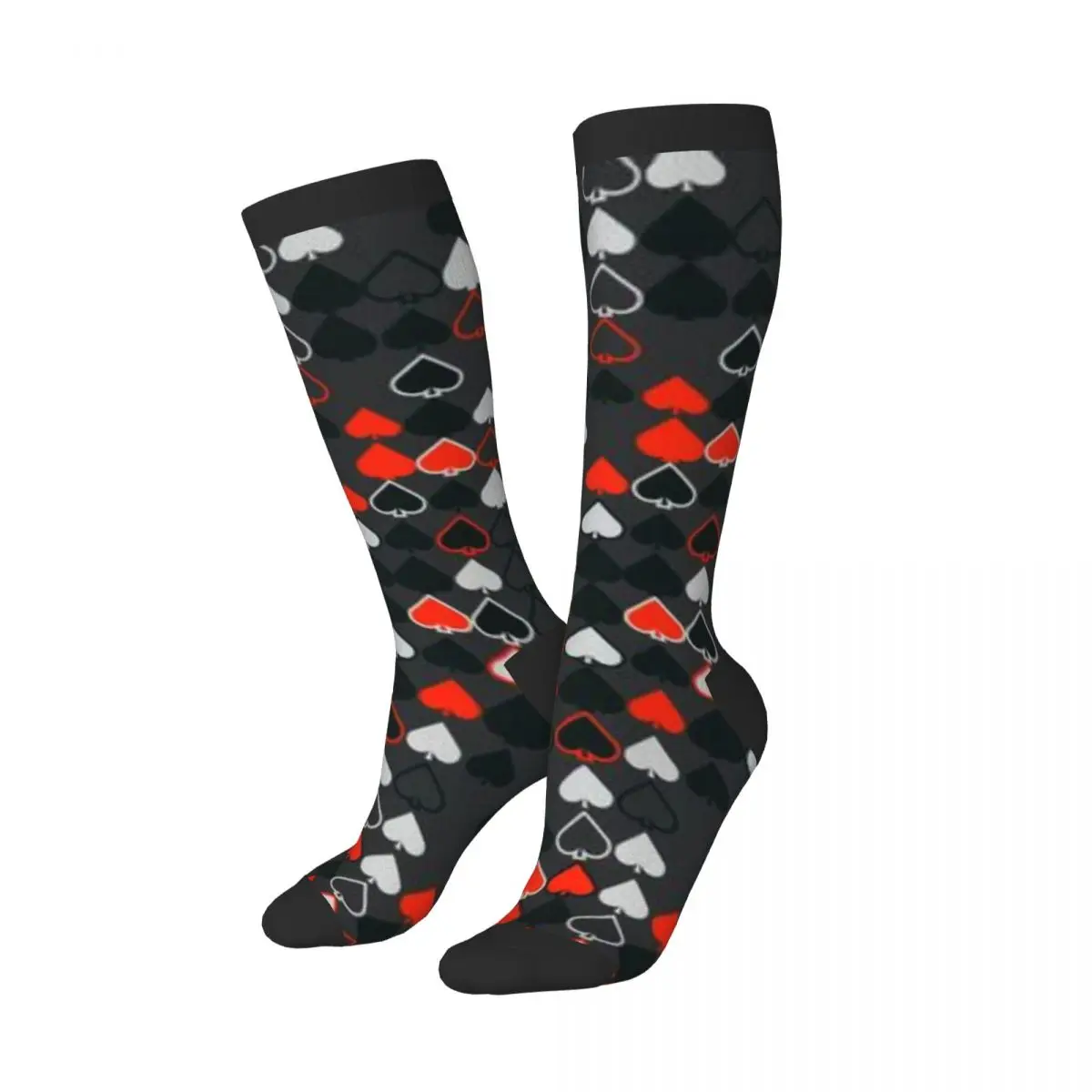 Stockings Funny Autumn Casual Warm Socks Geometric Pattern Soft Winter Knee High Socks