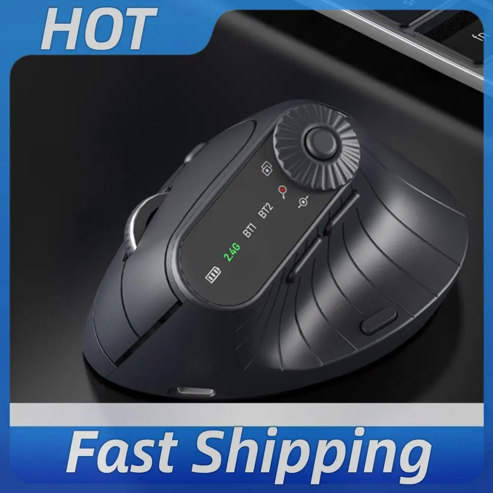 Vertical Ergonomic Mouse Rechargeable Bluetooth-Compatible 2.4GHz Vertical Mouse Laptops Computer PC Mice for PC Laptop Windows