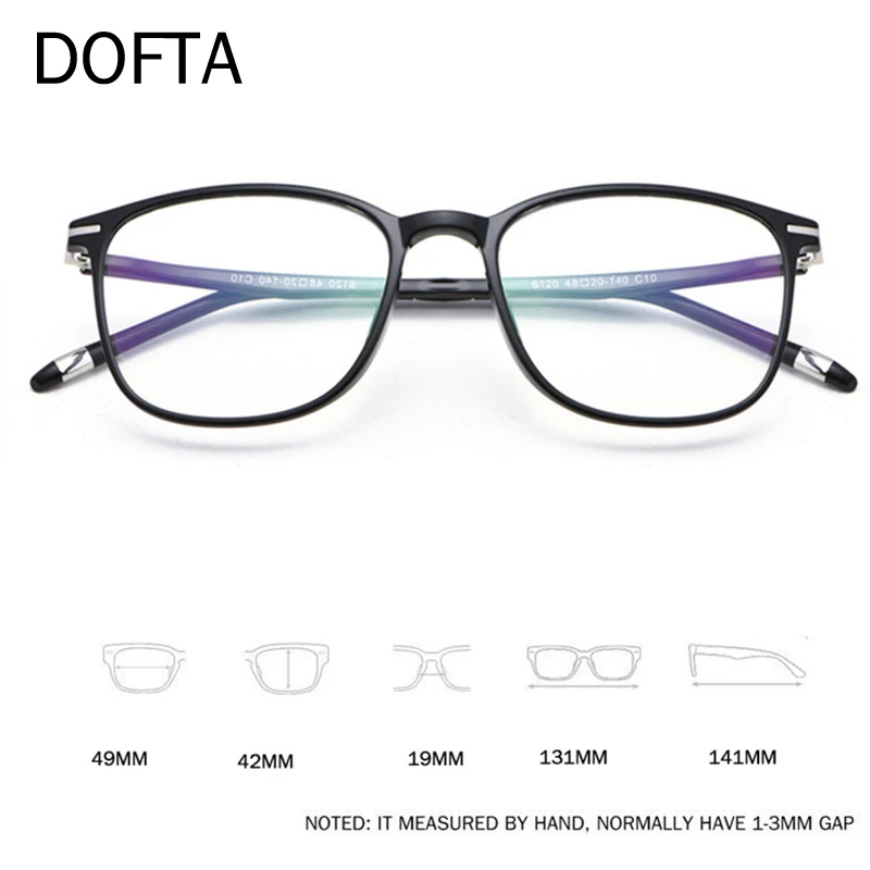 DOFTA TR 90 قصر النظر إطارات النظارات النساء خمر مستطيل البصريات النظارات إطار وصفة طبية نظارات الرجال النظارات البصرية 5757