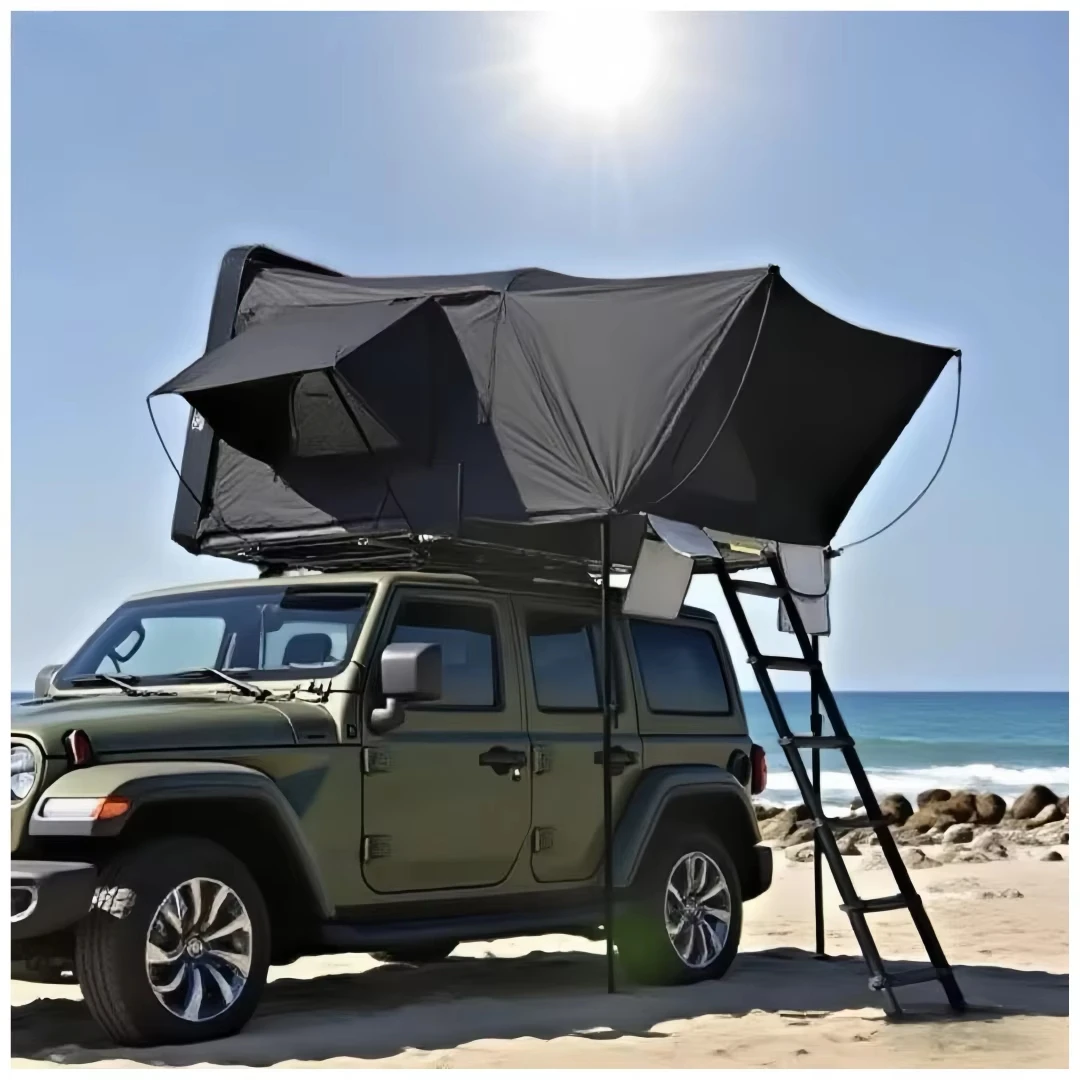 Custom 2-3 Person Rooftop Camping Tent, Aluminum Base Oxford Fabric Windproof Waterproof for SUV Outdoor Road Trip