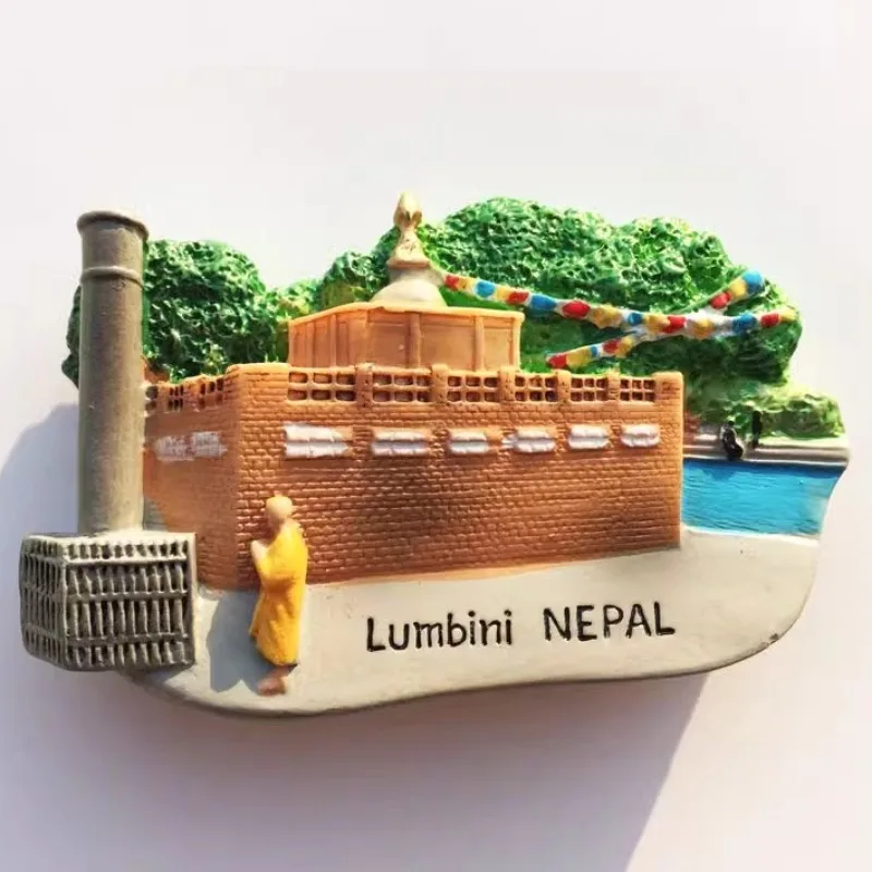 نيبال مغناطيس الثلاجة ، البوذية ، lumbini ، lumbini ، ايفرست ، هدايا السفر التذكارية ، ملصقات ، هدايا الزفاف