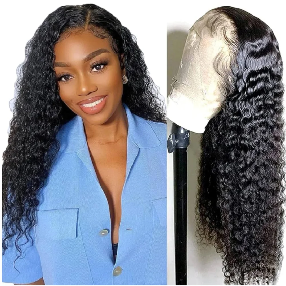 

Deep Wave Lace Frontal Wig 13x4/13x6 Deep Curly Lace Front Human Hair Wigs For Women Wavy 4x4 Transparent Lace Closure Wig Sale