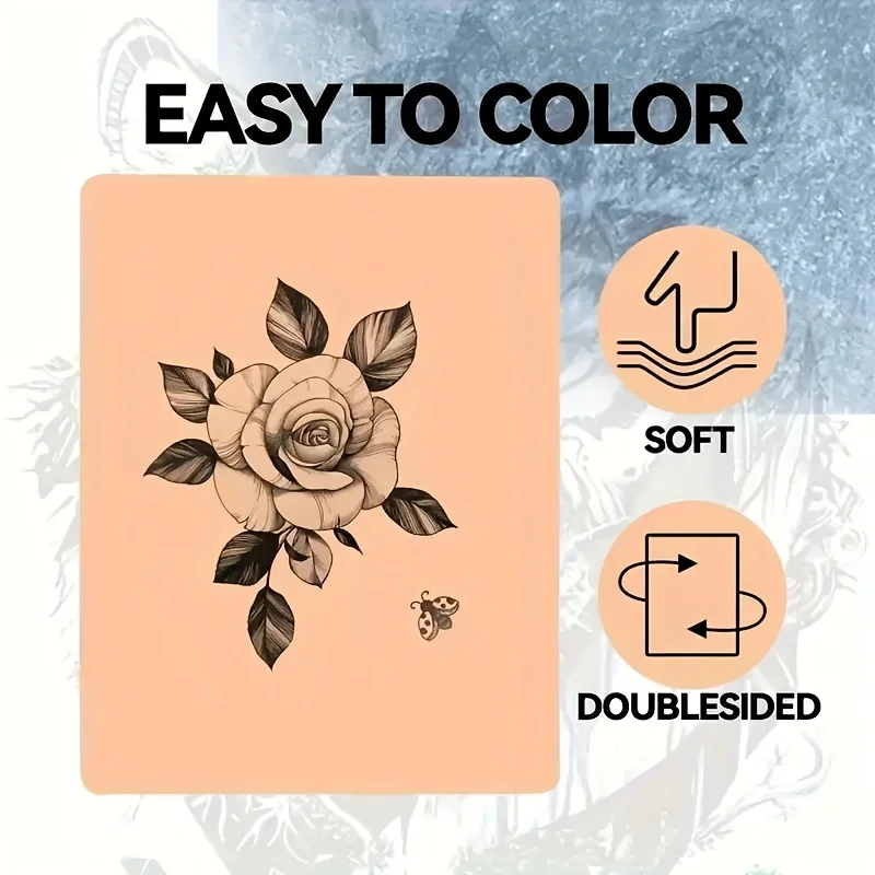 

3pcs/6pcs Silicone Tattoo Practice Skin - Double-sided 3mm, Suitable for Beginners and Experienced Artists, Blank Fake Skin