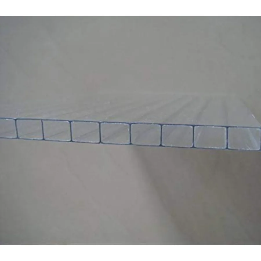 8mm Twin Wall Polycarbonate House Panels for Outdoor Covering, Transparent, Weather-Resistant UV Protection