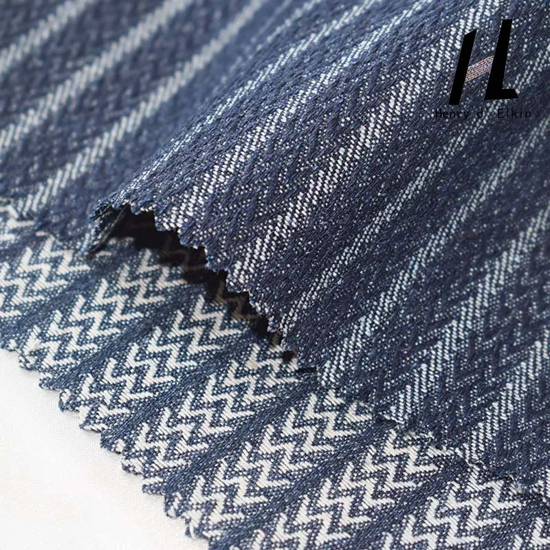 

Fashion Jacquard Design Denim Fabric Custom High Quality Printed Jacquard Polyester Cotton Denim Fabric For Shoes Bag Coat Shock