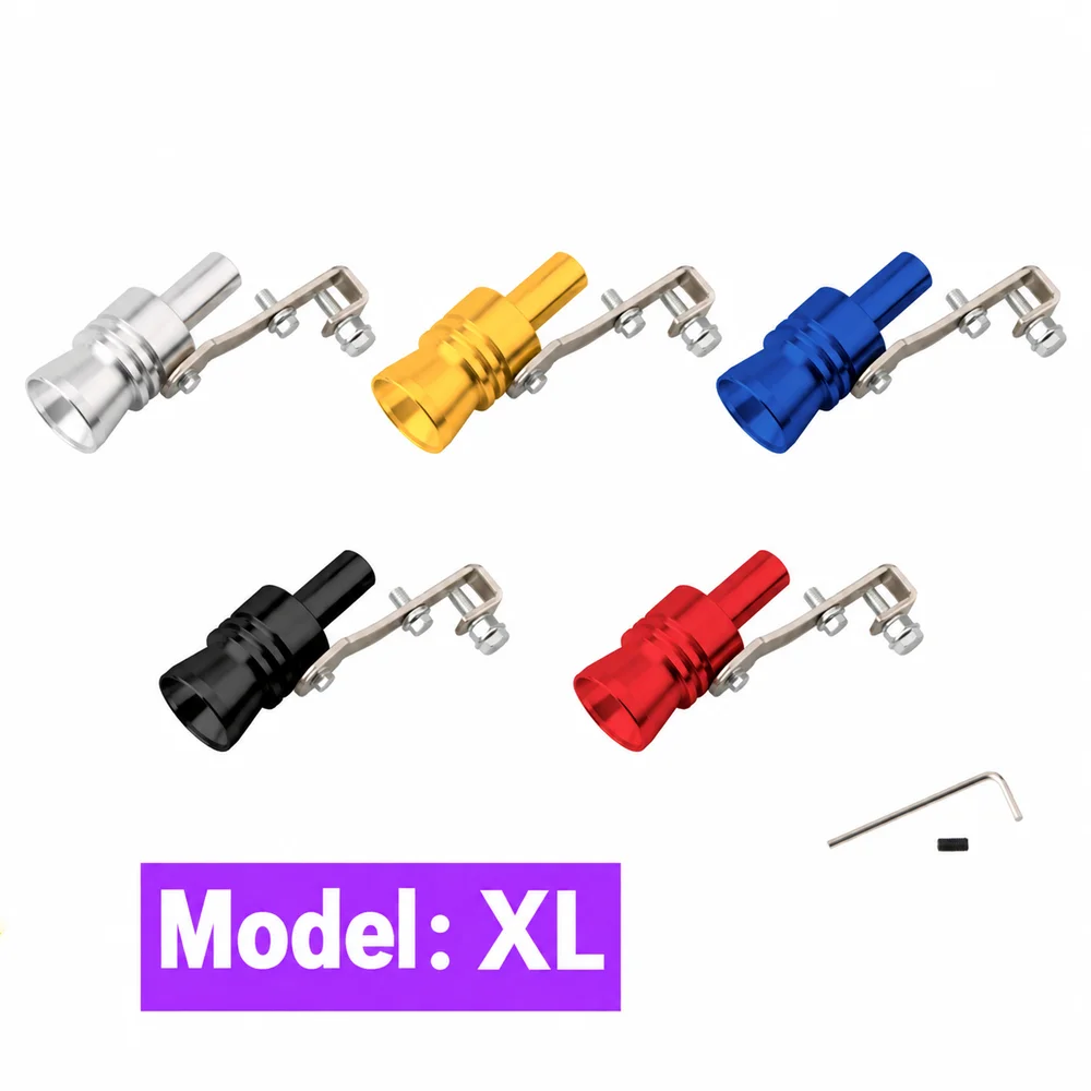 1Pcs Aluminum Iron Exhaust Whistle S M L XL 32-85mm Diameter Exhaust Pipe Whistle Easy Installation Red Blue Gold Silver Black
