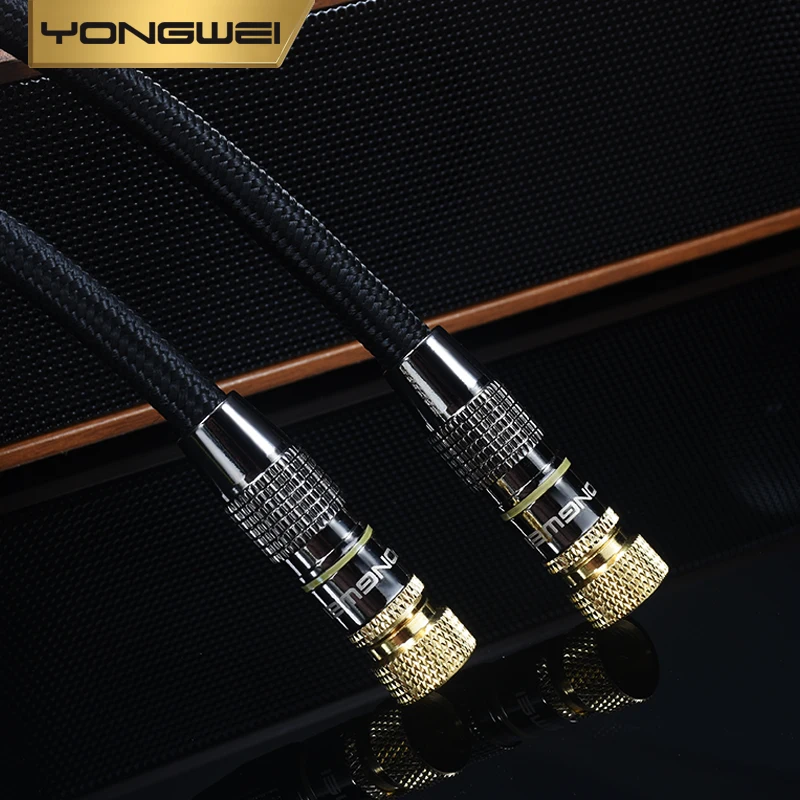 YONGWEI-cable de TV HD, cable cerrado de cabeza RF de rosca británica, cable de decodificador de pared, cable de señal de antena de TV
