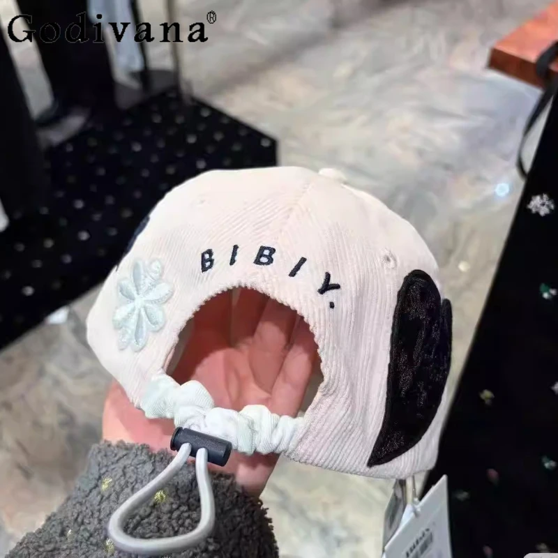 

Новые бейсболки в японском стиле с вышивкой букв и цветов, летние солнцезащитные кепки для девушек, 2026 год