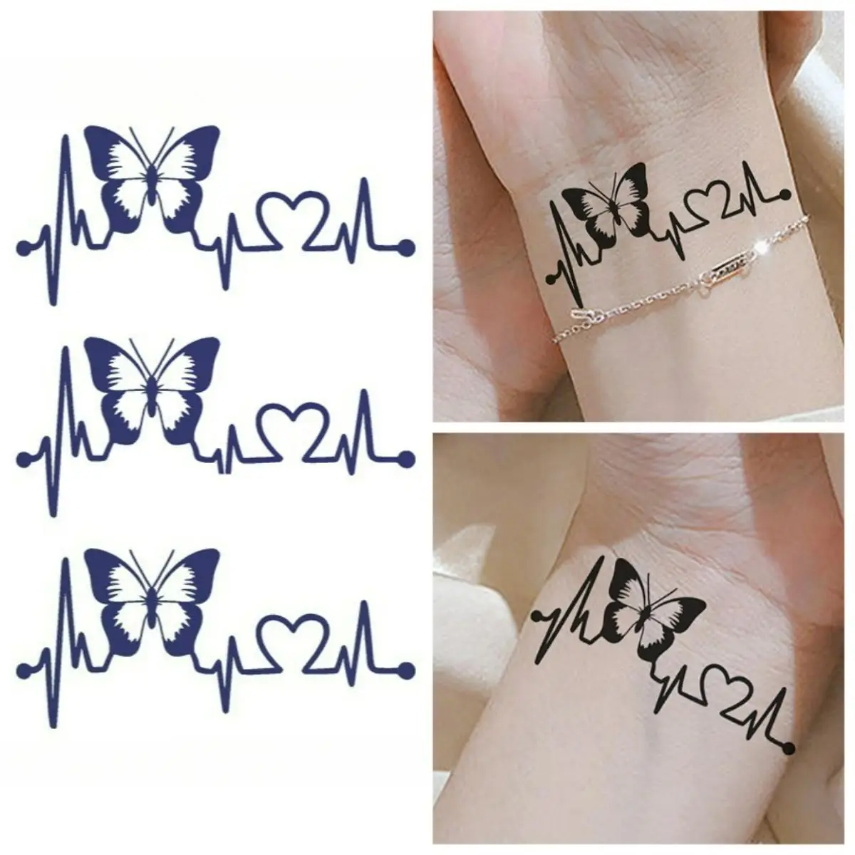 

Butterfly love Temporary Tattoos,Tattoo Stickers,Waterproof Long-Lasting 15 Days,Semi-Permanent Fake Tattoo,body art Men Women