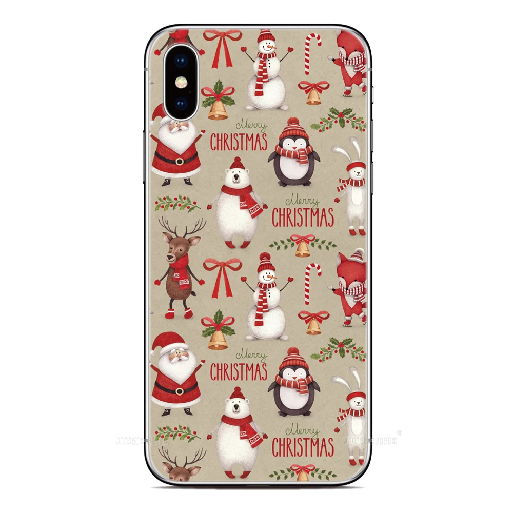 Custodia per telefono Merry Christmas per Sony Xperia 10 5 1 VI II III IV V 2023 XZ5 XZ4 XZ3 XZ2 XA2 Plus XA3 Ultra L3 L4 E5 Z5 Cover posteriore