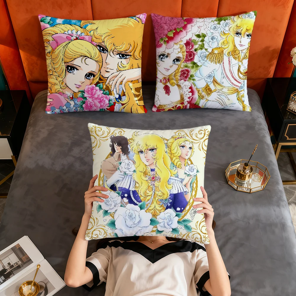 manga anime The Rose of Versailles Lady Oscar soft pillowcase Sofa Living Room Home Decor Protective Covers hogar cushion cover