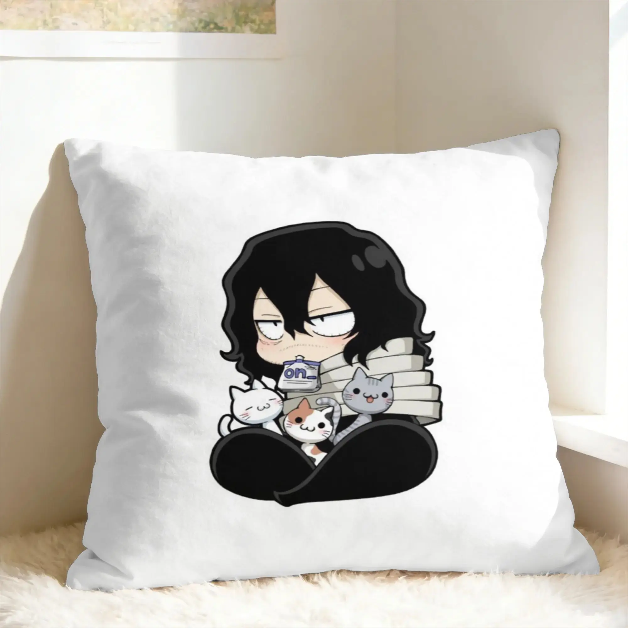 S-Shota A-Aizawa Pillow Cover  Retro Trendy Pillow Case For Living Room Bed Chair Comfy Pillowcases Gift