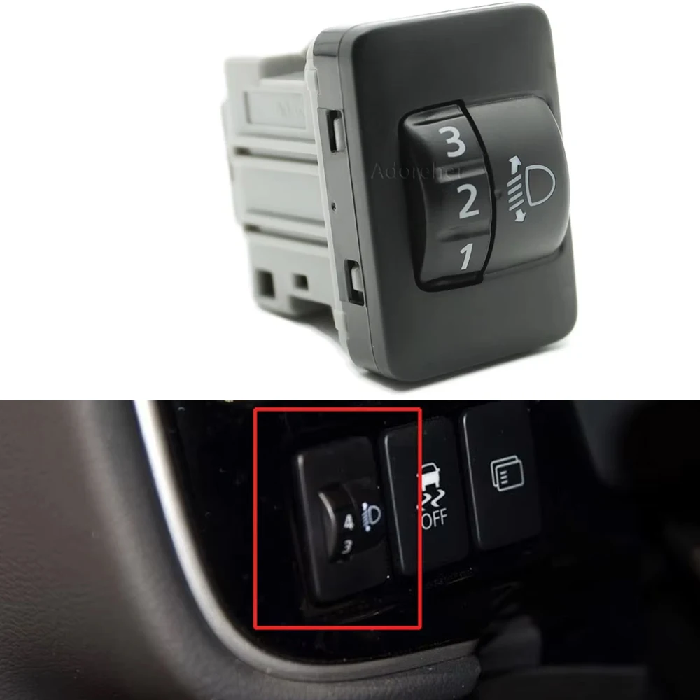 

Car Auto Headlight Adjustment Switch Light Switch Button For Mitsubishi Outlander Xpander Eclipse Cross 2015 2016