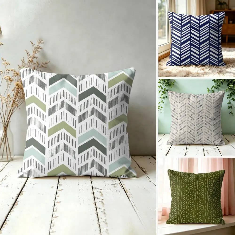 Encrypted Shetland Wool Jacquard Cushion Cover Silky Short Plush Invisible Zipper Dustproof Sofa Pillow Case For Home Decor