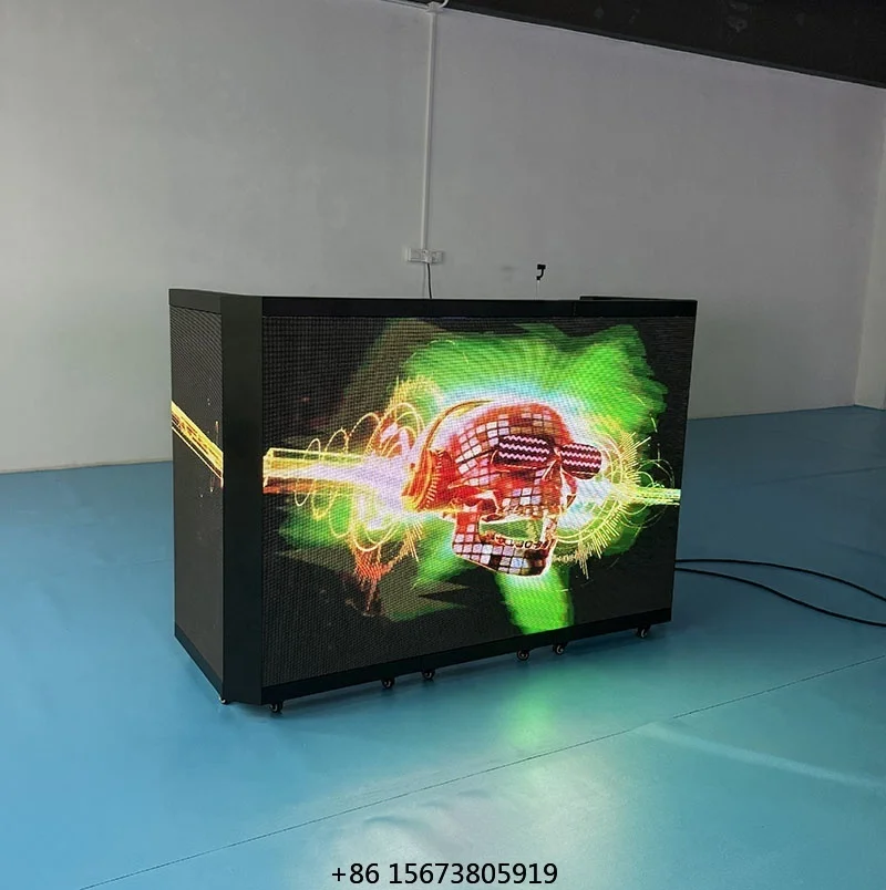 

Custom Folding LED DJ Booth Display Fascade Dj. Booth for Party Wedding Exhibition Event Activities