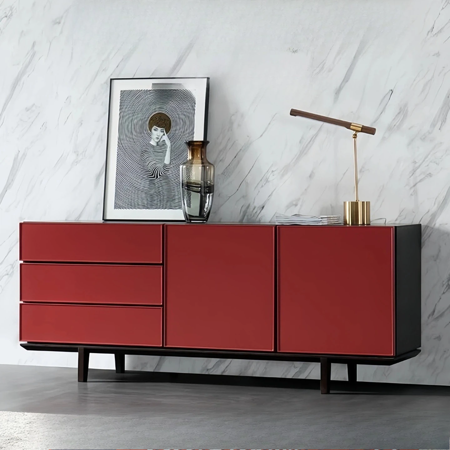 paint dining side , simple cabinet, creative personality wine , entrance cabinet, art locker, minimalist