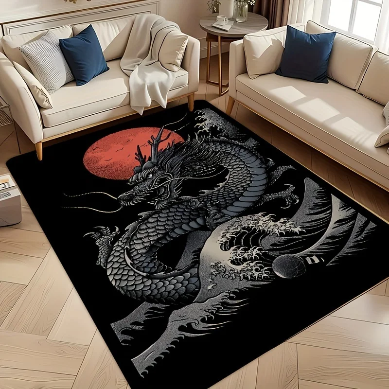 Newest Big Carpet Pink Halloween Pumpkin Black Cat Bat Print Area Rug Non Slip Front Door Entry Floor Mat