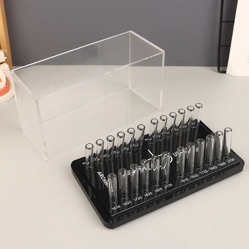 

Acrylic Organizer Dental Resin Adhesive Applicator Holder Pre-Formed Bow Wire Placement Box Storage Dust Box