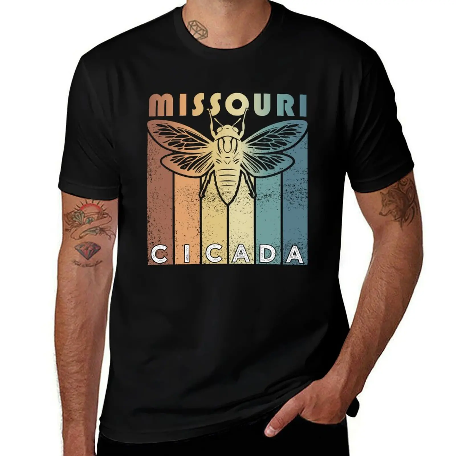 Retro Missouri 2024 Cicada Summer Swarm, Vintage Cicada T-Shirt blacks summer clothes clothes for men