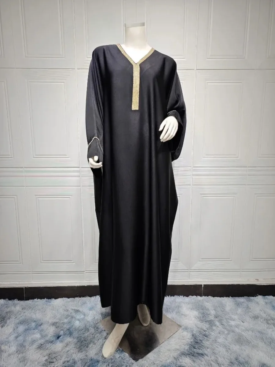 Morocco Dress Muslim Women Abaya Diamond Ramadan Eid Mubarak Prayer Dress Kaftan Arabic Turkey Islam Evening Dress Djellaba 2022