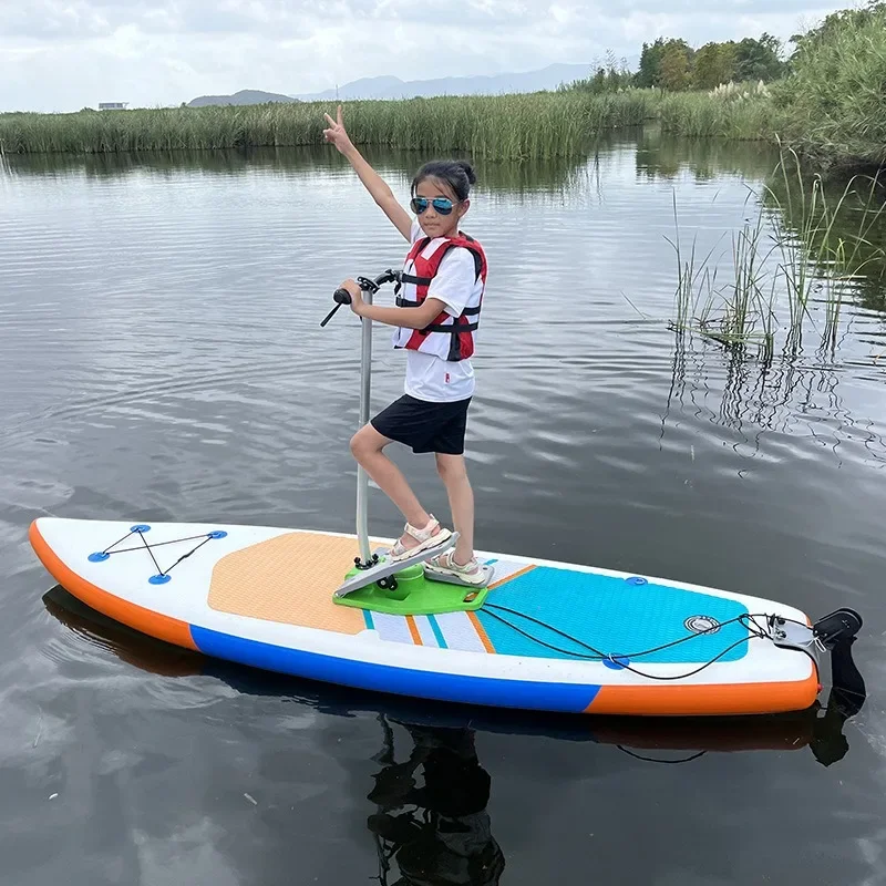 Inflatable paddle board pedals Stand-up paddle board Rowing boat Water skiing Surfboard, paddle board pedaling system