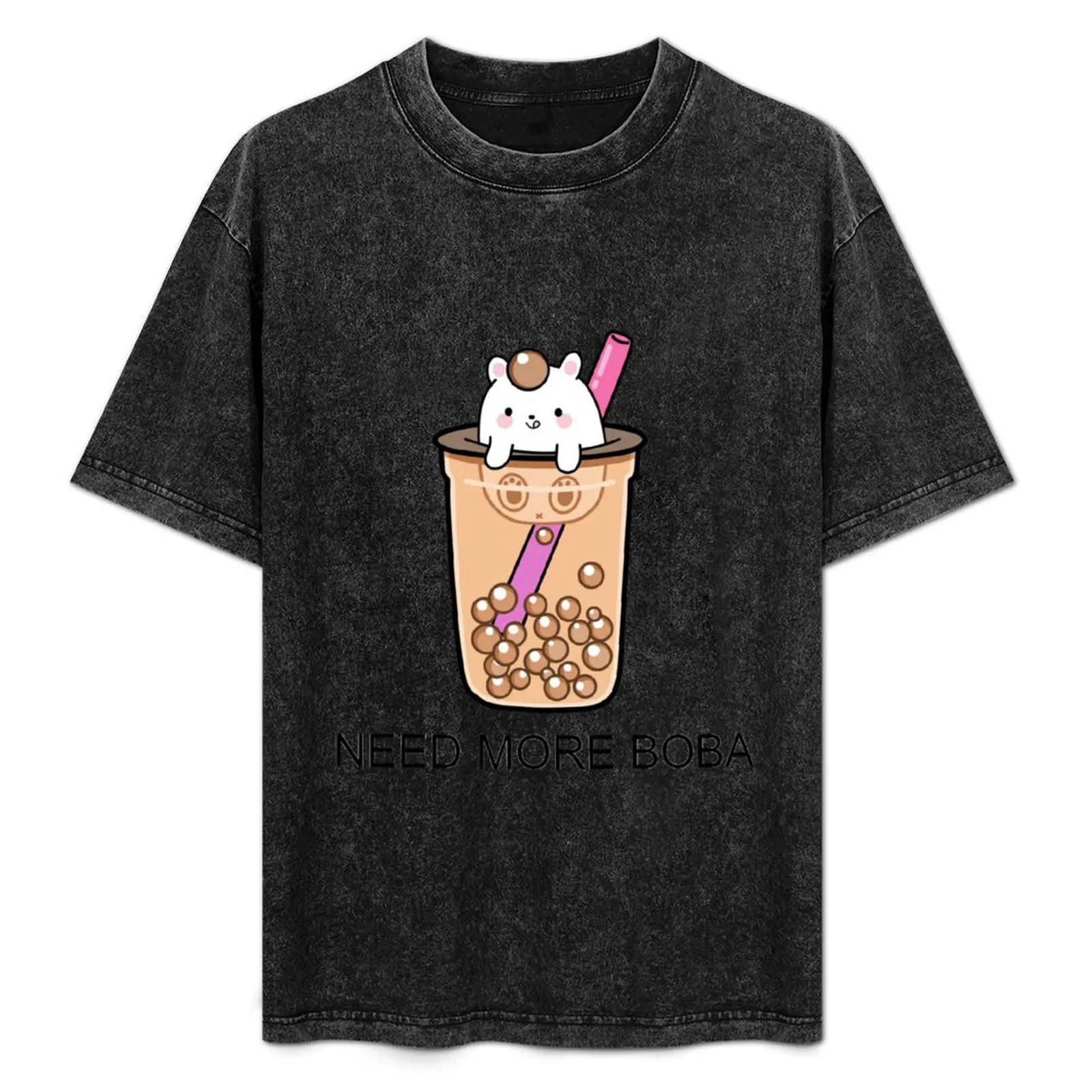 

Unicorn Needs More Boba! T-Shirt Basic All Season Solid T-Shirt