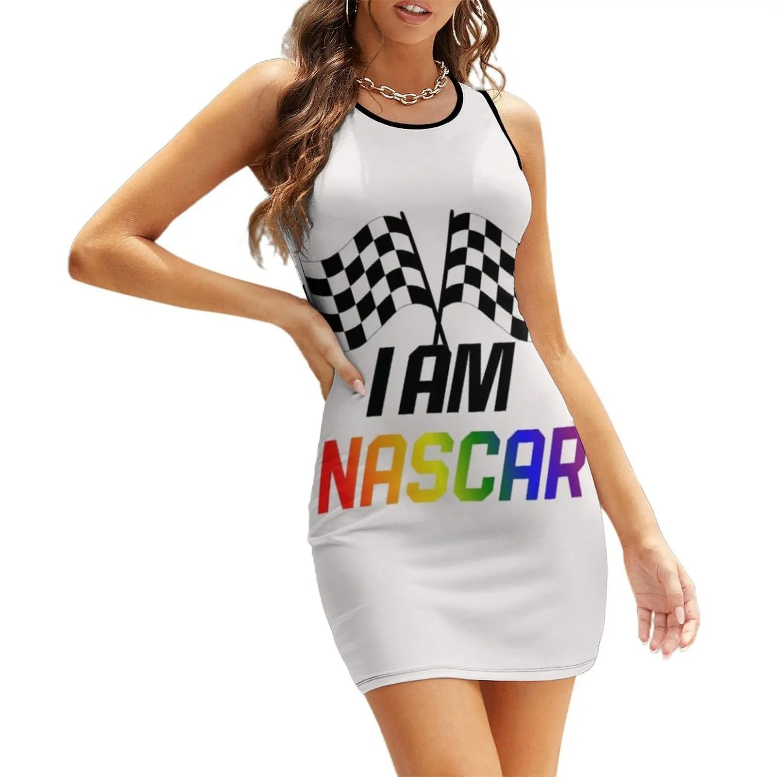 

Nascar pride I am nascar Sleeveless Sundress bandage dress sexy dress Evening dresses dresses with long sleeves