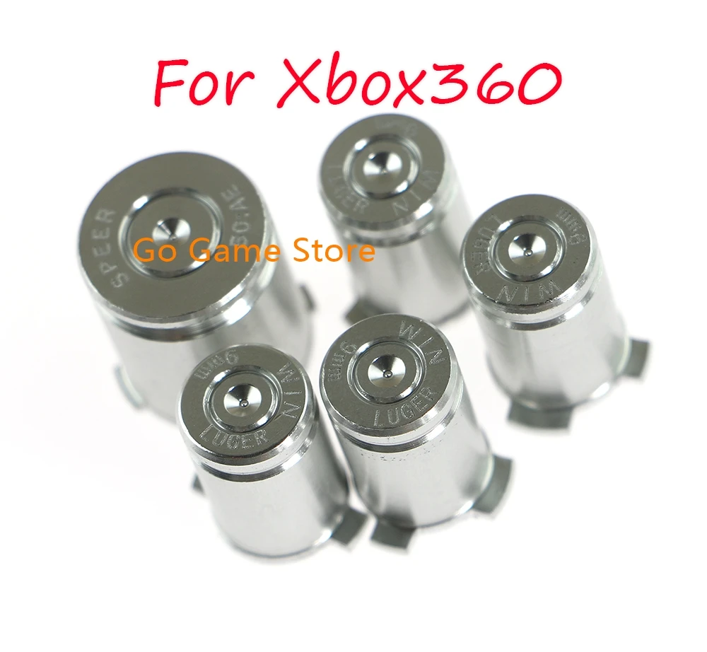 

metal chrome Bullet ABXY Buttons 9mm Brass Mod Kit for Xbox360 XBOX 360