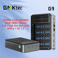 GMKtec-Mini PC G9 Twin Lake N150, DDR5, 12  64 Go, EMMC M.2, 2280 SSD, Touriste, 2.5G Lan, WiFi 6, BT Stimule, de jeu de bureau