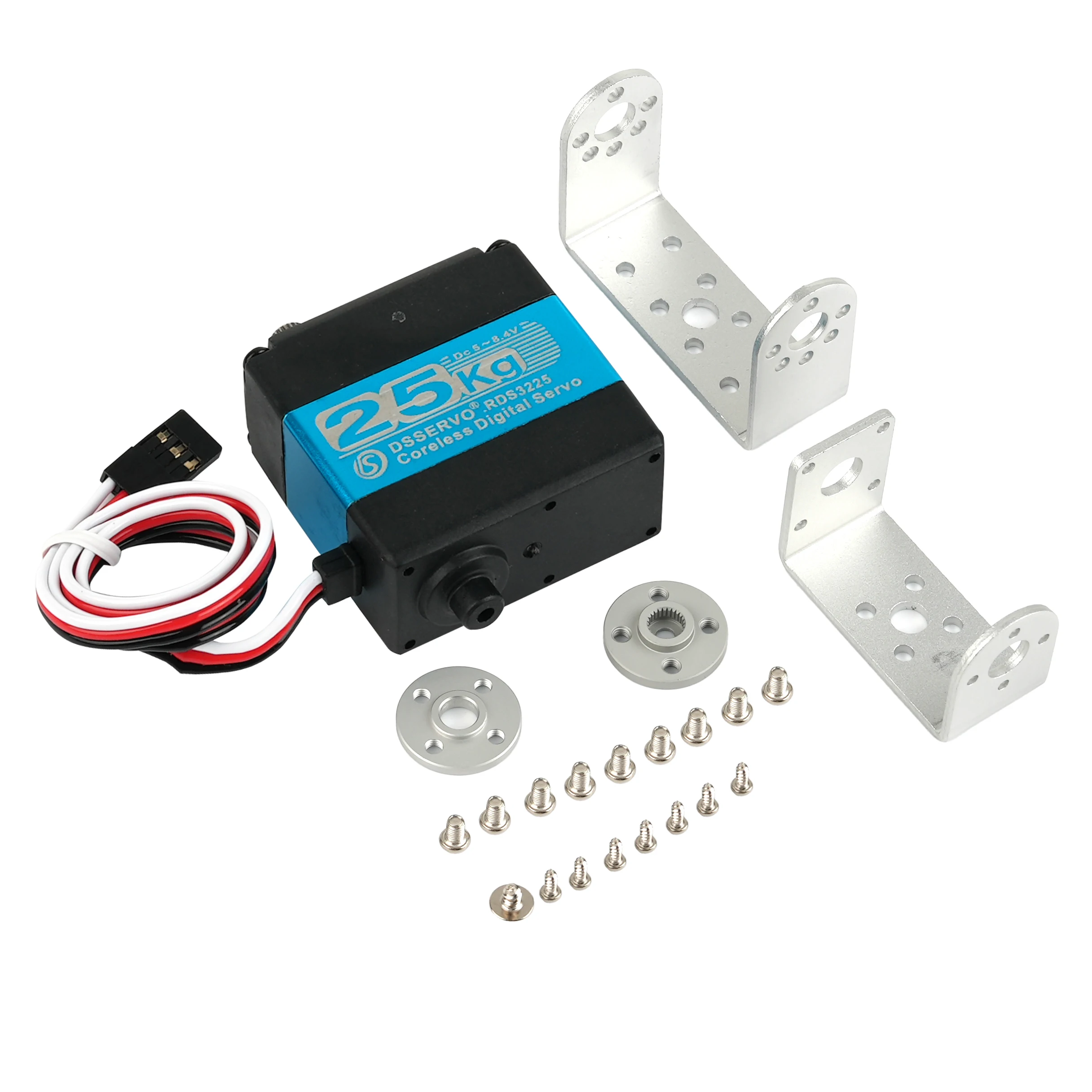 25kg.cm Twee-assige Digitale Servo RDS3225 Holle Cup Motor 180/270 Graden Robot Metal Gear Waterdichte Servo's voor RC Auto DIY Model