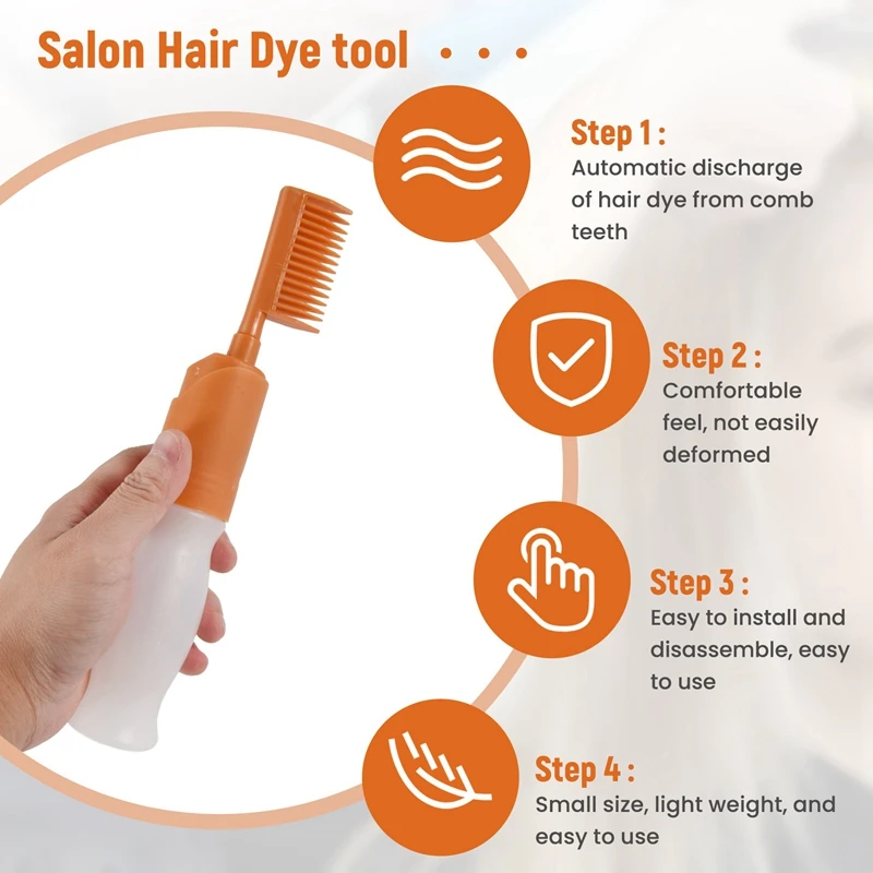 핫! 헤어 염색 빗, 헤어 염색 브러쉬, 병 포함, DIY 빗질 살롱 염색 베이킹 오일 브러쉬, 헤어 염색 도구