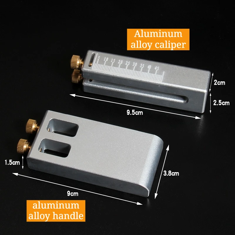 DIY Leather Craft Strip Cutting Tool, Aviation Aluminum Belt Cutter, Leather Rope Divider for Handmade Leatherwork