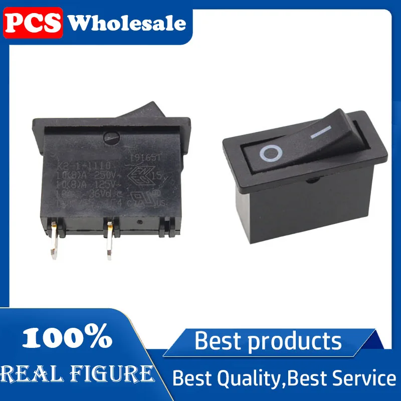 K2-1-1110 no-lamp and no-ear power switch KCD3 ship-shaped switch UL certified 10A125/250V