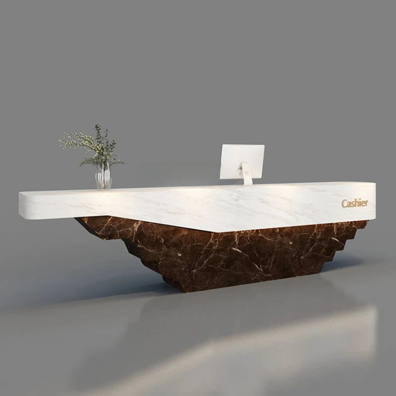 

Стойка регистрации отеля Клубная красота Салон кассира Стойка регистрации специальной формы Барная стойка Информационный стол Краска