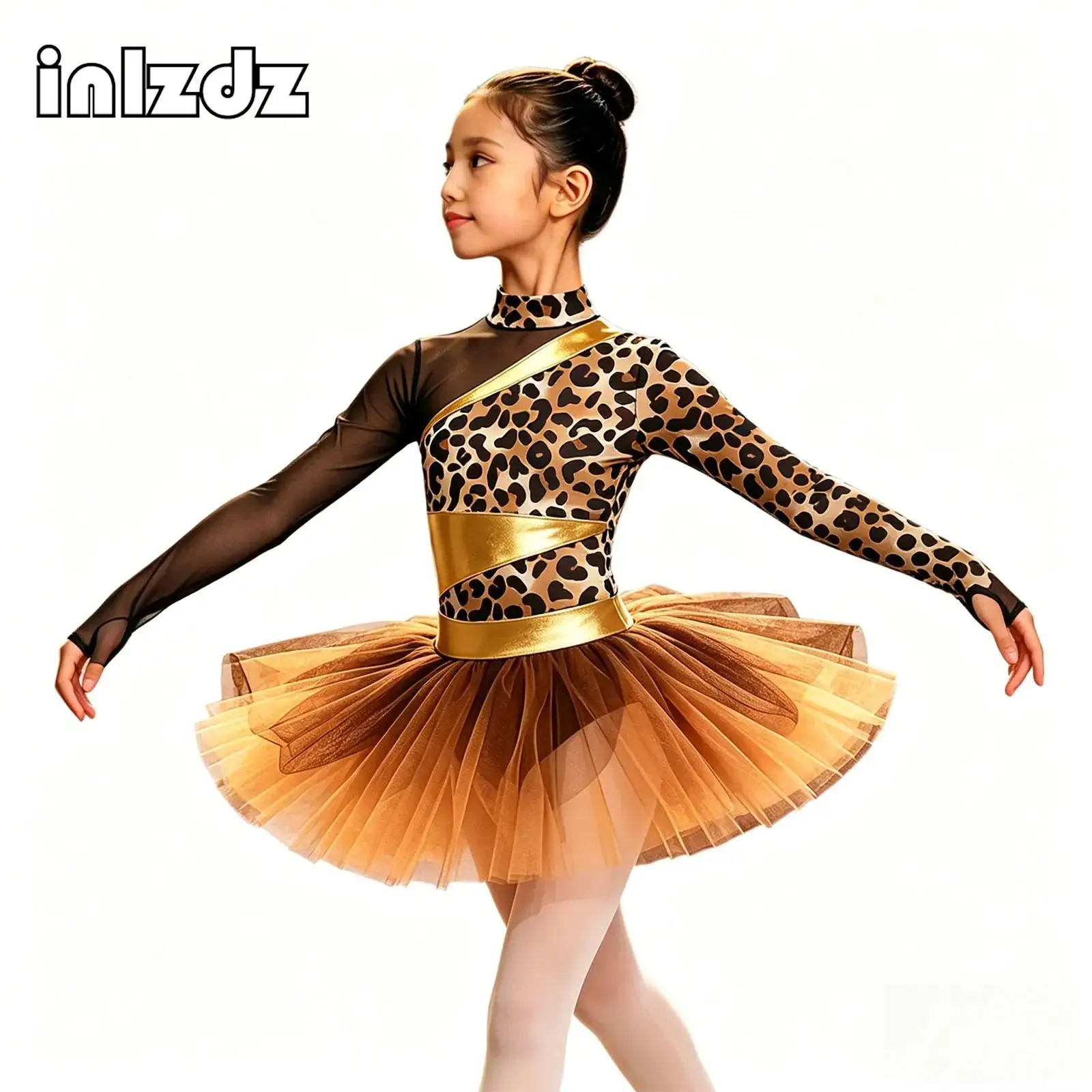 

Детское балетное платье-туту из сетки для девочек, костюм для карнавала в стиле доисторических пещерных людей, одежда для Хэллоуина и карнавальных вечеринок